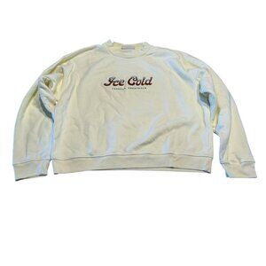 818 Tequila Ice Cold Tequila Cocktails Yellow Crewneck Women's Size Medium M